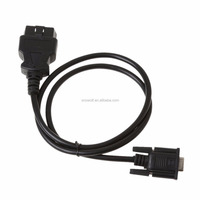 Cable de Diagnóstico para Vehículos VAG de 16 Pines a DB9 Serial RS232 OBD2 con Conductor de Cobre y Aislamiento de PVC, Longitud de 1 Metro