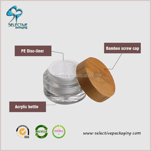 100Ml Acrylic Mỹ Phẩm <span class=keywords><strong>Container</strong></span> Acrylic <span class=keywords><strong>Lotion</strong></span> Chai Mỹ Phẩm Sang Trọng Với Nắp Gỗ - Product Image 4