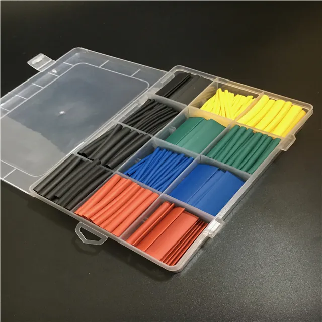 polyolefin shrinking assorted heat shrink tube protect wrap wire cable insulated sleeving tubing set