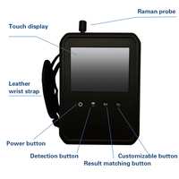 Spectromètre Raman portable à écran tactile HD pour la sécurité et la protection, détection des explosifs et des drogues