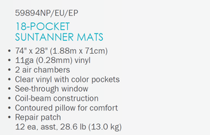 Matelas flottant <span class=keywords><strong>Intex</strong></span> 59894 Summer Swimming Pool 18-Pocket Suntanner avec oreiller en forme de I - Product Image 6