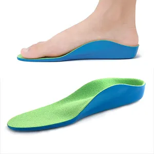 Pu Insole Sepatu Orthotics Nyaman Anak-anak Sol Dalam Sol Koreksi Penopang Lengkung untuk Kaki Berbentuk X Kaki Datar