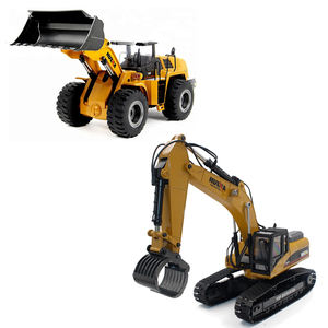 Bulldozer de <span class=keywords><strong>Radio</strong></span> <span class=keywords><strong>Control</strong></span> eléctrico de 2,4 Ghz Huina 1583 1580, modelos de camiones de construcción a escala 1:14, excavadora RC de Metal completo - Product Image 1