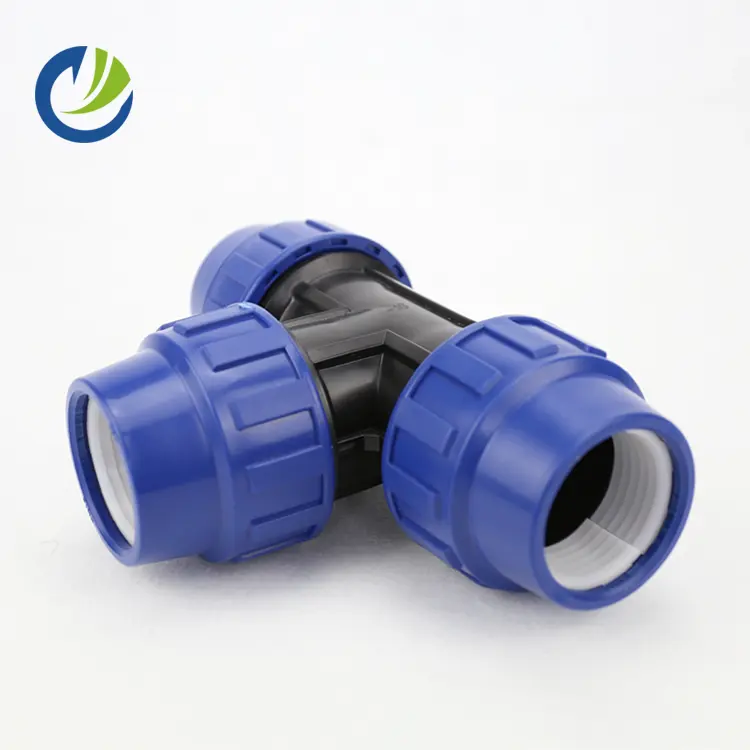 Pn16 Pp Pe Compression Fitting Equal Tee, Hydraulic Tee Fittings, Tee Pipe Fitting