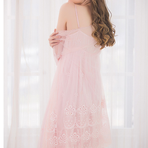 Pink Long Transparent Cotton Onesie Sexy Adult <strong>One</strong> Piece <strong>Pyjama</strong> - Product Image 6