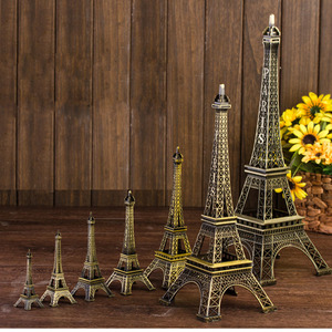 Artigianato in bronzo torre Eiffel in metallo 15cm Art Deco per la decorazione della casa anniversario Diwali statuetta modello Souvenir - Product Image 4