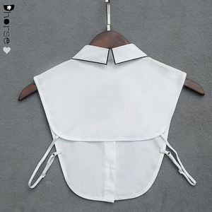 Nuevo estilo algodón/gasa encaje <span class=keywords><strong>falso</strong></span> <span class=keywords><strong>desmontable</strong></span> blusa <span class=keywords><strong>cuello</strong></span> diseño para vestido de mujer - Product Image 2