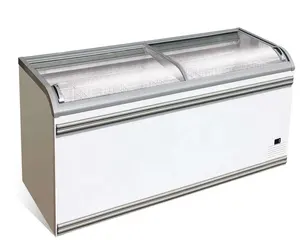 AHT Curved Island Freezer Used Commercial Supermarket Refrigeration Equipment Wholesale