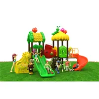 EN1176 Certificato Ambientale Materiale Comunità per Bambini All'aperto di Plastica Parco Giochi Scivolo per La Vendita