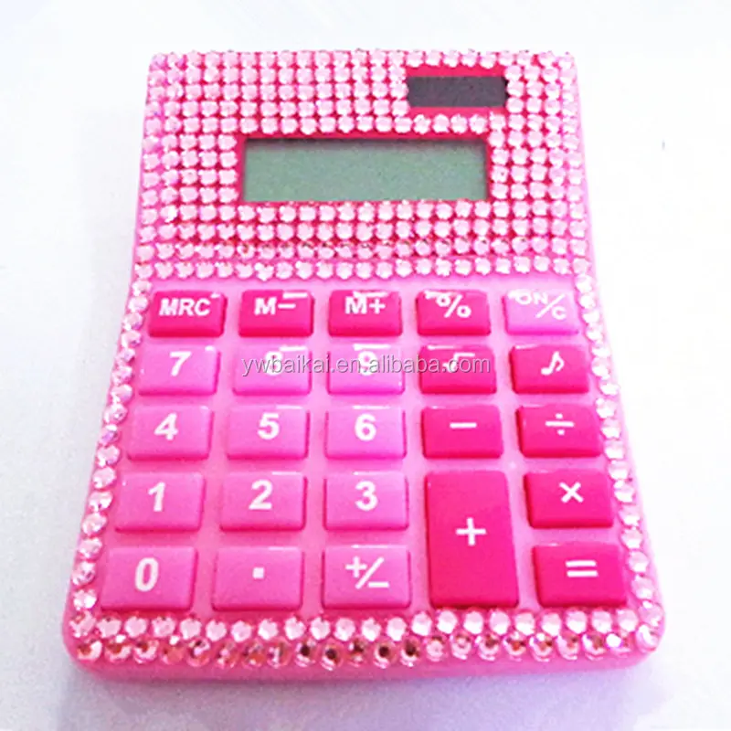 Розового цвета с украшением в виде кристаллов bling калькулятор офиса подарок калькулятор