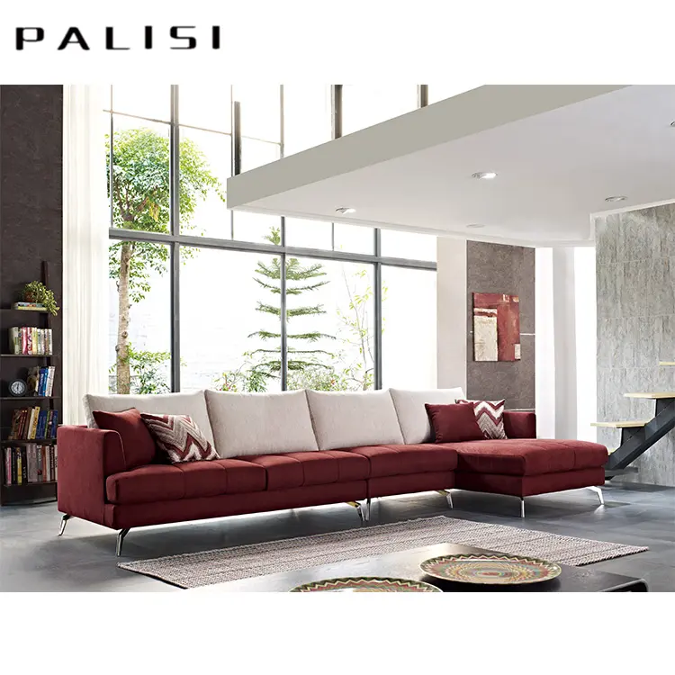Modern Apartment Sofa Set Furniture Cheap Price Factory Wholesale Sectional Couches L shaped Chesterfield Sofa Set Fabric