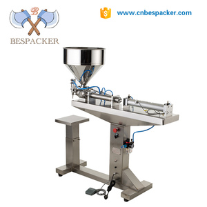 Bespacker Y1WLD Rumania piso tipo pistón líquido pasta sola cabeza doble aceite jugo máquina de llenado - Product Image 3