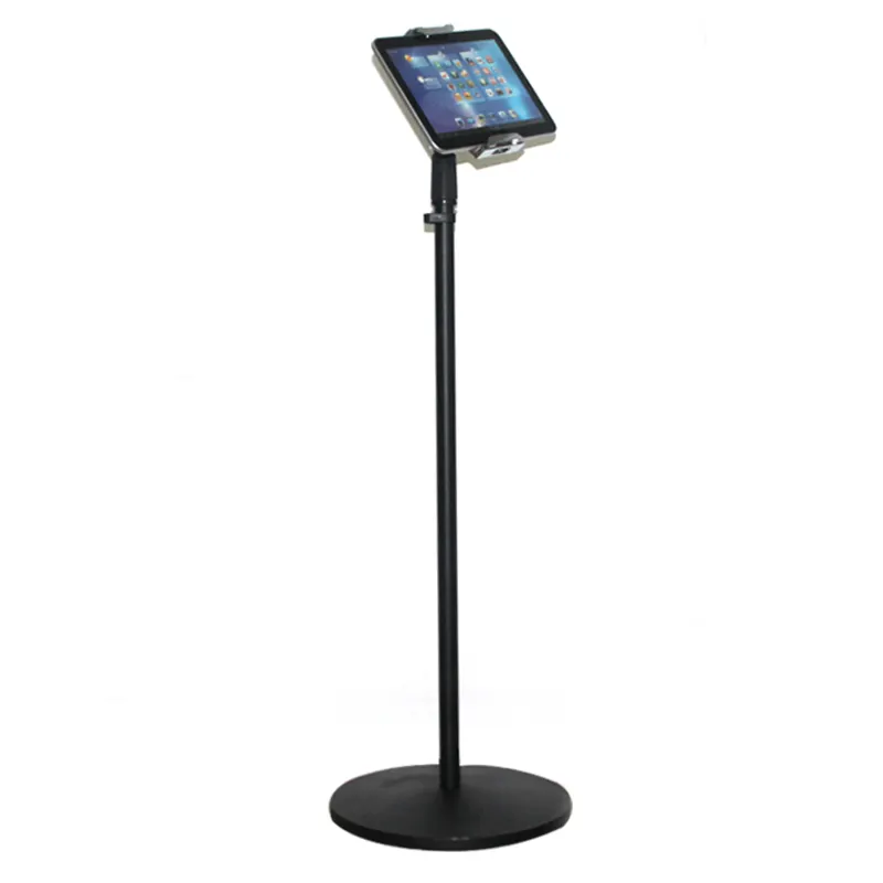 Heavy Duty Metal Floor Standing Mount Tablet Holder Display W/Height Adjustable Anti-Theft Tablet Stand, factory price Haiyuan