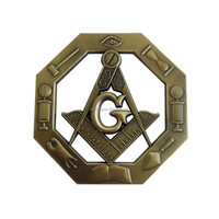 Emblème de voiture maçonnique internationale personnalisé, logo maçonnique, souvenir religieux, alliage de zinc, badge et emblème personnalisés en métal, amour, 25 pièces