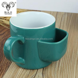 <span class=keywords><strong>Tazza</strong></span> in Ceramica Verde 2019 per Latte e Caffè con Portabiscotti - Product Image 2