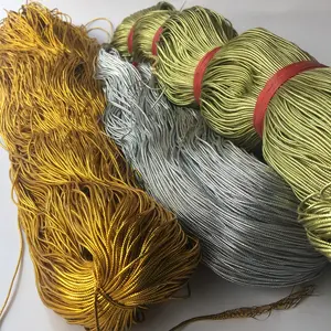 Golden Metallic Cord Cotton Rope