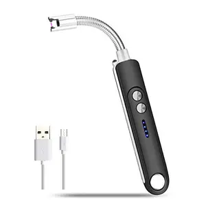 Arco elettrico Più Leggero, Ricaricabile Senza Fiamma Antivento Plasma 'Flessibile Gomito Spark Candela Accendino USB BARBECUE Grill Accenditore