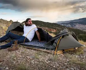 Tente de randonnée extérieure étanche pour une personne, tente swag tout-terrain de haute qualité