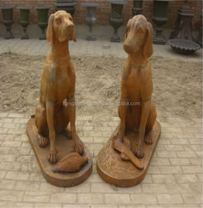 Patung besi cor taman dekorasi patung anjing luar ruangan - Product Image 5