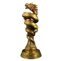 عالية الجودة الصينية البرونزية تمثال تنين مخصص الفن الكأس التماثيل المعدنية