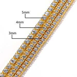 2025 nuovi arrivi bracciale a catena da uomo ghiacciato da 1 fila di cristallo Rapper gioielli Bling per uomo donna - Product Image 2