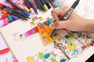 12 Colori Belle liner <span class=keywords><strong>Pennello</strong></span> <span class=keywords><strong>Punta</strong></span> <span class=keywords><strong>Doppia</strong></span> Penne Colorate Set Doppio Tip Brush Pens Art Markers - Product Image 6