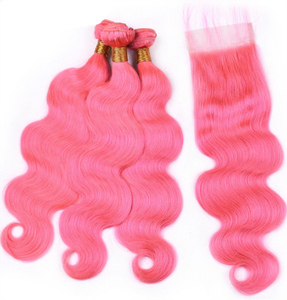 Estensioni di <span class=keywords><strong>Capelli</strong></span> Umani Brasiliani Vergini con Cuticola Allineata, Doppia Trama a Macchina, Tinte <span class=keywords><strong>Rosa</strong></span>, Senza Nodi, Vendita Calda di Fabbrica - Product Image 3