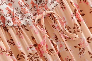 <strong>Women</strong> New Style Wholesale Dresses Bohemia Style Floral Print Wide Hem Vacation <strong>Boho</strong> Dress - Product Image 6