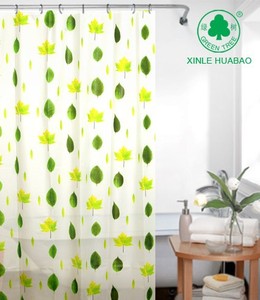 Liquidation des surstock surplus green leaf rideaux conception PE de bain rideau de douche / 2015 différentes rideau styles - Product Image 1