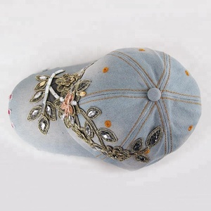 China manufacturer <span class=keywords><strong>paste</strong></span> Rhinestone vine embroidery baseball cap - Product Image 3