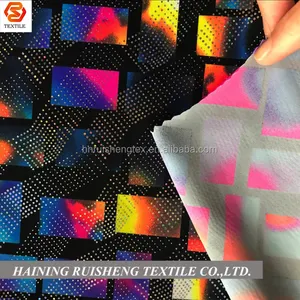 Polyester/Polyamide Sequin Spandex Foil Printed Fabric For Dancewear