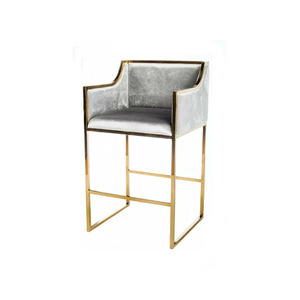<span class=keywords><strong>Tabouret</strong></span> haut en velours pour <span class=keywords><strong>table</strong></span> de <span class=keywords><strong>bar</strong></span>, en acier inoxydable, de luxe, livraison gratuite - Product Image 1