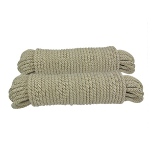 高張力ナチュラルカラー1/4 "布張り & 窓用ソリッド編組コットンロープ - Product Image 2