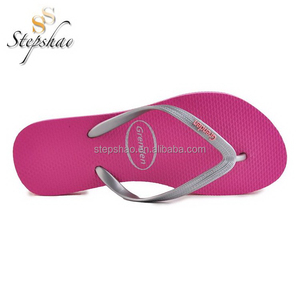 Tongs plates en caoutchouc personnalisées de haute qualité avec logo pour femmes <span class=keywords><strong>et</strong></span> filles, tongs de plage d'extérieur antidérapantes <span class=keywords><strong>et</strong></span> massantes pour l'été <span class=keywords><strong>et</strong></span> le printemps - Product Image 2