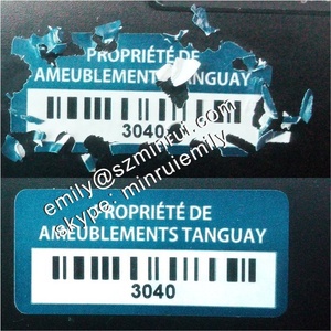Thẻ Tài Sản Có Thể Phá Hủy Tùy Chỉnh Để Theo Dõi Sử Dụng Nhãn Dán Tài Sản Bảo Mật, Nhãn Tài Sản Vĩnh Viễn Hoặc Nhãn Hiệu - Product Image 6
