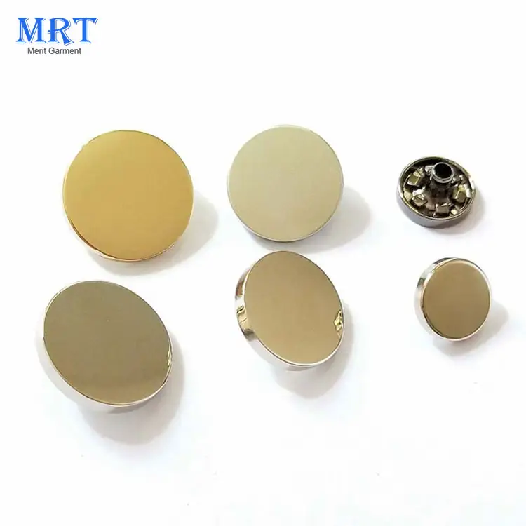 Fancy Garment Accessory Suit Zinc Alloy Flat Shank Shirt Metal Custom Made Plating Washable Round Buttons Magnetic Snap Button