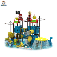 Mini jeux d'eau pour aire de jeux, toboggan en fibre de verre, équipement de parc aquatique, aire de jeux aquatique