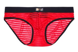 Mens Underwear Stripe <strong>Thong</strong> Sexy <strong>See</strong> <strong>Through</strong> Transparent Briefs Man Panties - Product Image 4