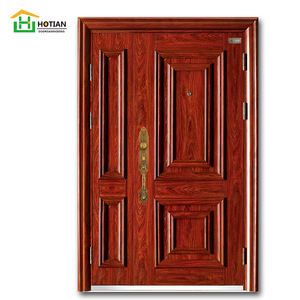 Hotian fancy bên ngoài đôi mẹ và con trai thép an ninh thiết kế cửa giá made in China - Product Image 5