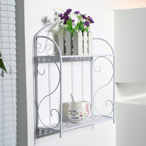 Étagère murale Vintage en fil métallique blanc crème <span class=keywords><strong>pour</strong></span> décoration de jardin de fleurs et plantes - Product Image 6