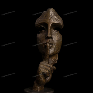 <span class=keywords><strong>Scultura</strong></span> Artistica Personalizzata in Metallo Ottone Fuso, Statua in Bronzo di Volto Maschile e Femminile - Product Image 4