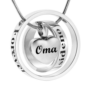 Collar de cenizas de cremación <span class=keywords><strong>para</strong></span> mujer, colgante resistente al agua, recuerdo conmemorativo de mi corazón - Product Image 1