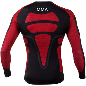Tùy chỉnh Rashguard cho Người Đàn Ông Chiến Đấu Câu Lạc Bộ Đấm Bốc Thể Hình Phát Ban bảo vệ In Ấn Của Bạn Logo Nhanh Chóng Khô Phù Hợp Với Yoga Áo Sơ Mi Chạy Hàng Đầu - Product Image 2