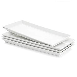 Plateaux en porcelaine rectangulaires, <span class=keywords><strong>assiette</strong></span> à Sushi et à <span class=keywords><strong>Dessert</strong></span> en céramique <span class=keywords><strong>blanche</strong></span> pour les fêtes, 1 pièce - Product Image 1