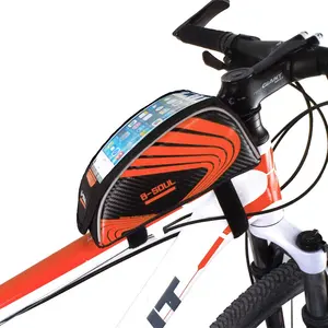 電動自転車サイクリング用の新しいトレンドのオックスフォードPU防水自転車ハンドルバー電話バッグ5.3''