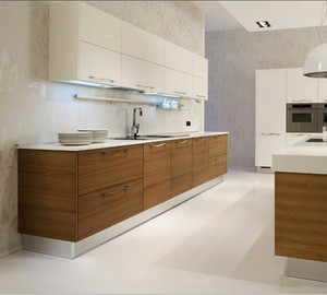 Mobili da <span class=keywords><strong>Cucina</strong></span> in Melamina <span class=keywords><strong>Color</strong></span> <span class=keywords><strong>Noce</strong></span> Chiaro, Armadi da <span class=keywords><strong>Cucina</strong></span> Autoassemblabili - Product Image 1
