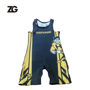 Custom Print Weightlifting Tops Mens High Elastic Wrestling Singlets Customized Wrestling Singlets Uniform