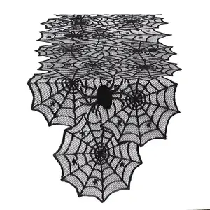 Halloween Decorations Halloween Table Runner 18 By 72 Inch Black Spider Web Table Runners Polyester