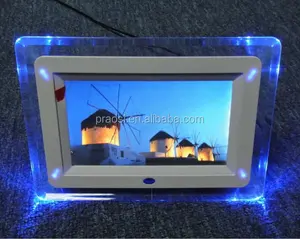 Độ Phân Giải Cao Led Light 7 Inch Khung Ảnh Kỹ Thuật Số Acrylic Với Phát Lại Video - Product Image 1