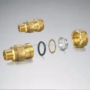 高压加厚阳螺纹黄铜配件软管黄铜短接燃气热水连接器